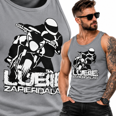 TANK TOP ŚMIESZNY  MOTORYZACYJNE LUBIE ZAPIERDALAĆ 4